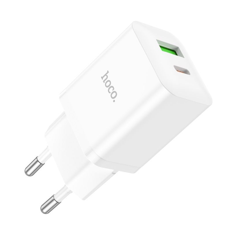 Hoco Dual Port Fast Charger PD20W USB / USB-C N28 Hoco Dual Port Fast Charger PD20W USB / USB-C N28